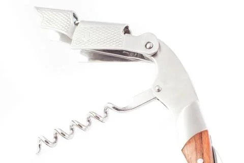 Corkscrew isolated on a white background Stock Photos