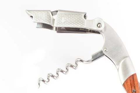 Corkscrew isolated on a white background Stock Photos