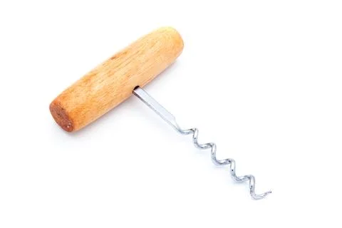 Corkscrew isolated on a white background Stock Photos