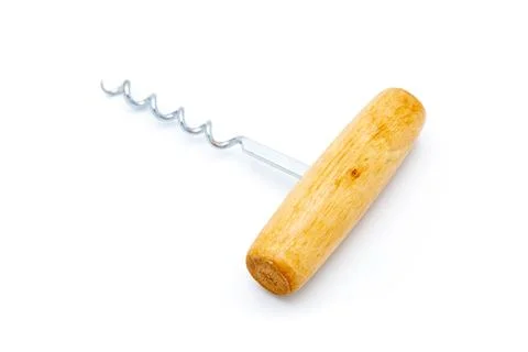 Corkscrew isolated on a white background Stock Photos