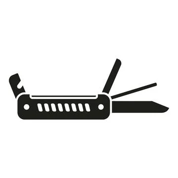 Corkscrew multitool icon simple vector. Army knife Stock Illustration