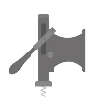 Corkscrew old illustration Ilustração Stock