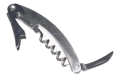 Corkscrew for opening wine bottles Stock Photos