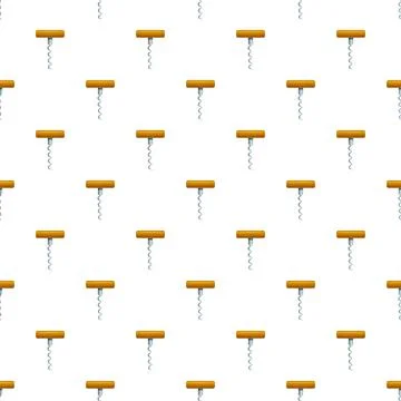 Corkscrew pattern repeating on white background Stock Illustration