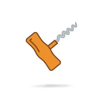 Corkscrew sign icon Illustrazione stock