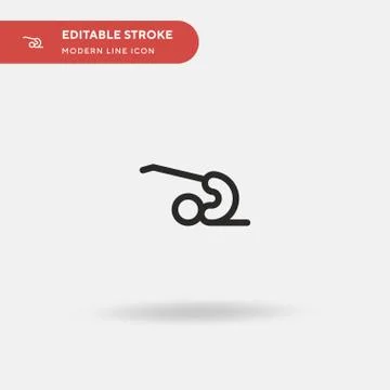 Corkscrew Simple vector icon. Illustration symbol design template for web mob Stock Illustration