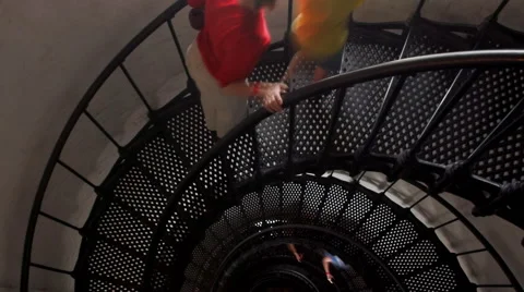 Corkscrew Staircase Stock Footage 41615229