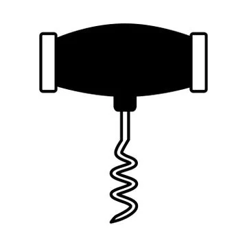 Corkscrew tool icon Stock Illustration