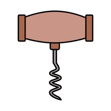 Corkscrew tool icon 스톡 일러스트