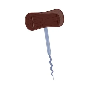 Corkscrew utensil icon Ilustração Stock