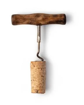 Corkscrew on white background Stock Photos