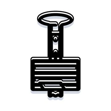 Corkscrew wine bottle opener kitchen tool drawing Illustration