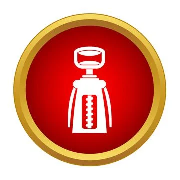 Corkscrew wine opener kitchen tool icon design Illustrazione stock