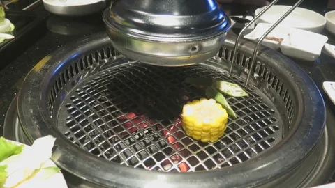 Corn and beans on the stove Stock Footage 70542678