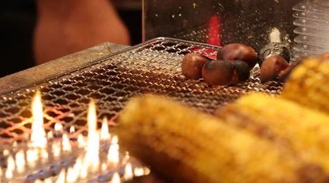 Corn and Chestnuts Stock Footage 52082983