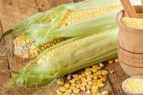 Corn and corn grits Foto stock