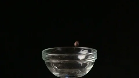 Corn Balls Fall in Plate slow Stock Footage 83555542