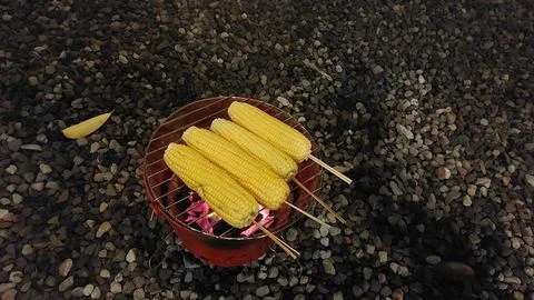 Corn Barbeque Foto stock