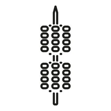 Corn bbq stick icon outline vector. Grill food Illustrazione stock