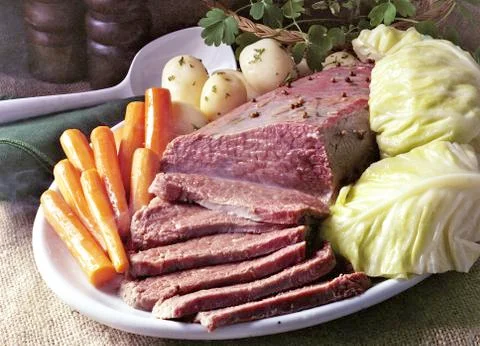 Corn Beef and Cabbage 스톡 사진