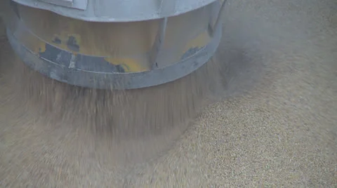 Corn being loaded into a ship Stock Footage 23427508