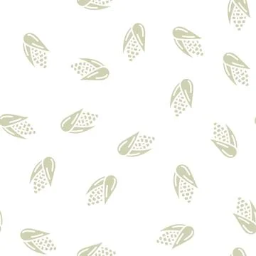 Corn biogas glyph vector seamless pattern Stock Illustration