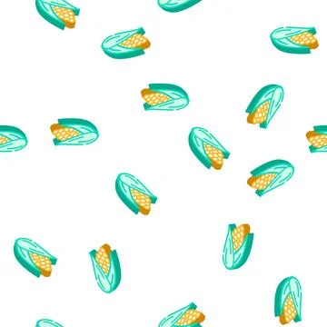 Corn biogas isometric icon seamless pattern Illustrazione stock