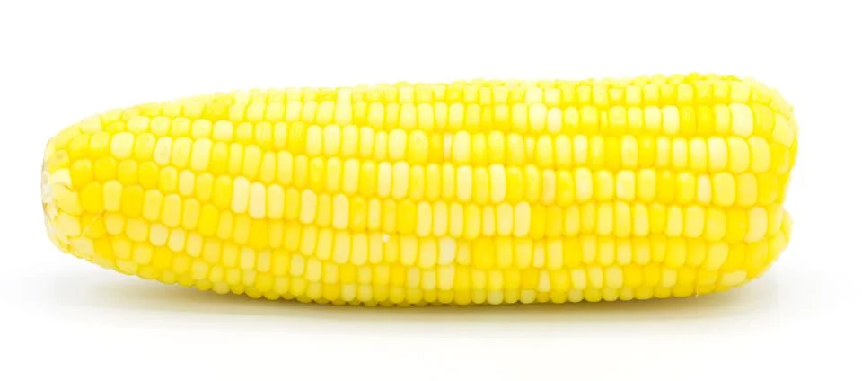 Corn boil on a white background Stock Photos