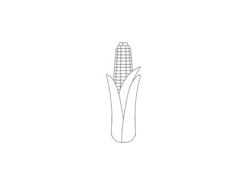 Corn, breakfast, food. Vector illustration, flat design. Stock Illustration
