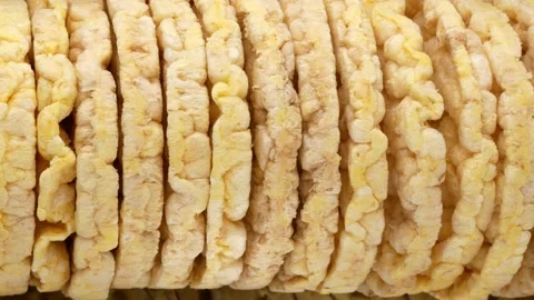 Corn cakes, close up. Vegetarian breads. Stock Footage 138582095