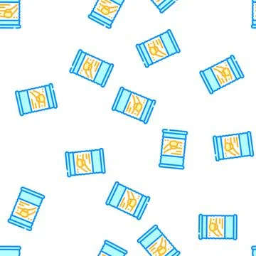 Corn canned food vector seamless pattern Stock Illustration