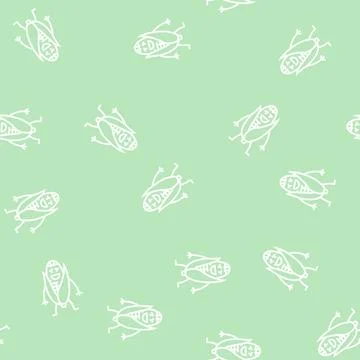 Corn character line seamless pattern Stock Illustration