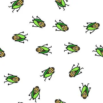Corn character vector seamless pattern 스톡 일러스트