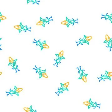 Corn character vector seamless pattern Stock Illustration