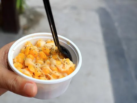 Corn cheese dessert. Stock Photos