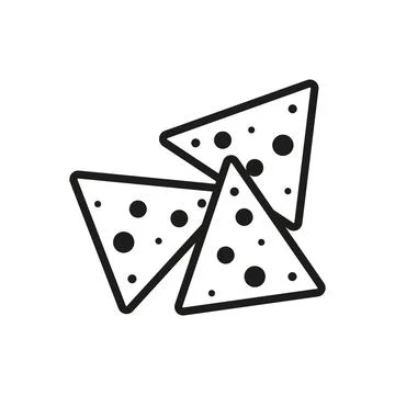Corn chips food beverage icon vector basic design simple and modern Stock Illustration