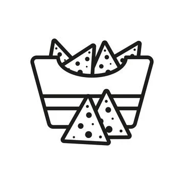 Corn chips food beverage icon vector basic design simple and modern Stock Illustration