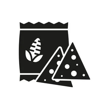 Corn chips food beverage icon vector basic design simple and modern Stock Illustration