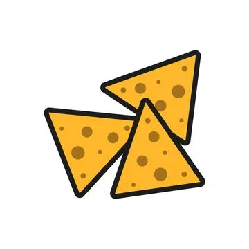 Corn chips food beverage icon vector basic design simple and modern Stock Illustration