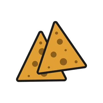 Corn chips food beverage icon vector basic design simple and modern Stock Illustration