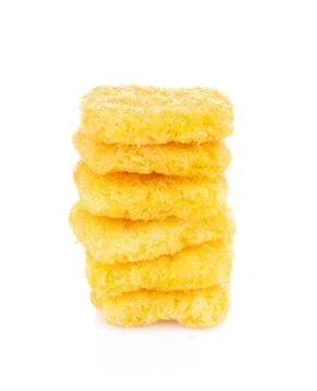 Corn chips isolated on white background Fotos Stock