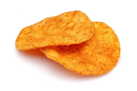 Corn chips isolated on white Stock Photos