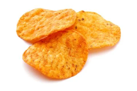Corn chips isolated on white Stock Photos