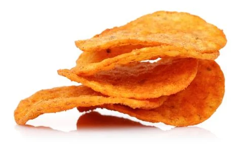 Corn chips isolated on white Stock Photos