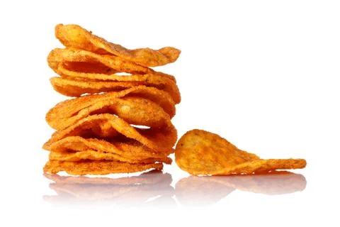 Corn chips isolated on white Stock Photos