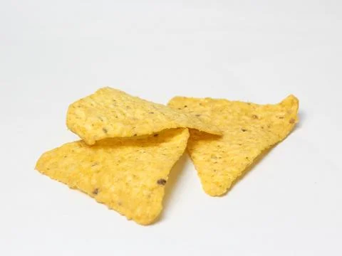 Corn chips isolated on white Stock Photos