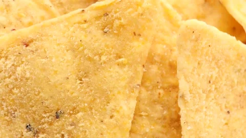 Corn chips, rotation in circle. Traditional mexican food Stock Footage 236986357