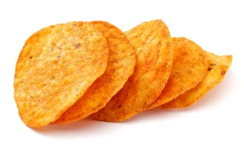 Corn chips on white background Stock Photos