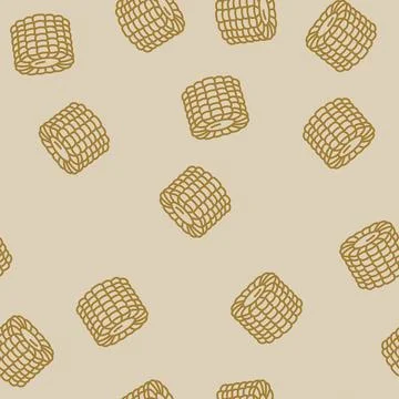 Corn cob cut yellow line seamless pattern イラスト素材