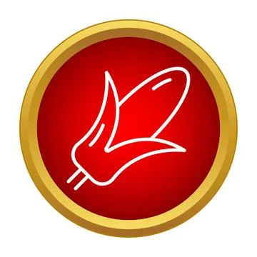 Corn cob icon in a red and gold circle Stock Illustration
